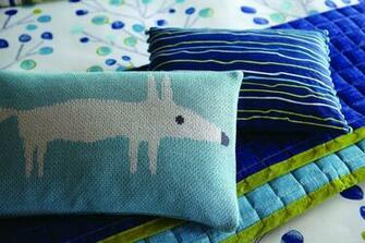 All Brands Scion Mr Fox Cushions Lagoon Knitted Cushion