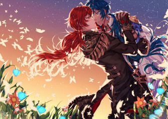 Kaeya Diluc HD Red Hair Genshin Impact Wallpaper