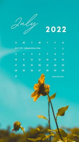 July Calendar iPhone Wallpaper Net