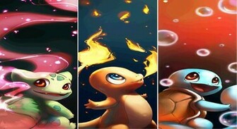 Bulbasaur Charmander And Sqiurtle Wallpaper