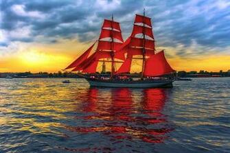 Sunset Sailing HD Wallpaper Background Image Id