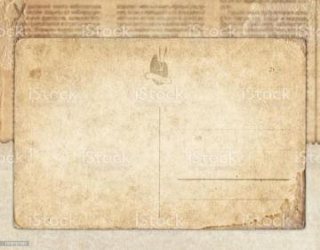 Vintage Postcard On The Old Newspaper Background