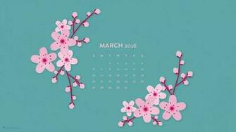 March Cherry Blossom Calendar Wallpaper Sarah Hearts