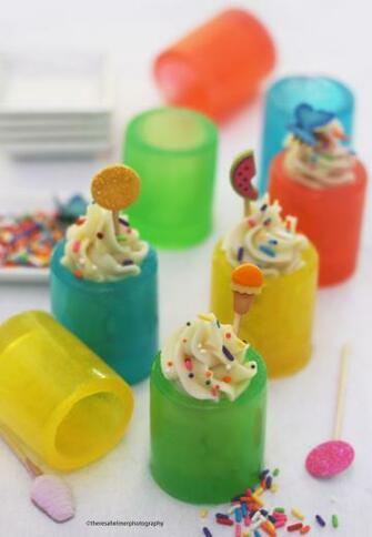 Pineapple Juice Cups W Mousse By Theresahelmer On