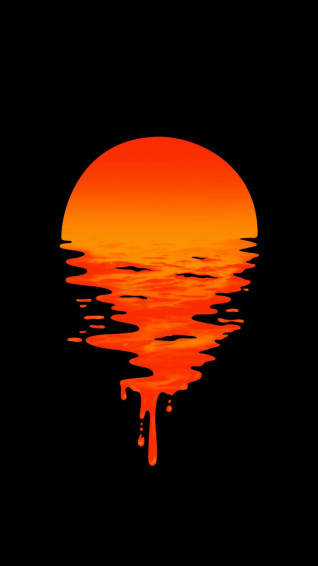 Drippy Sunset R iPhonewallpaper