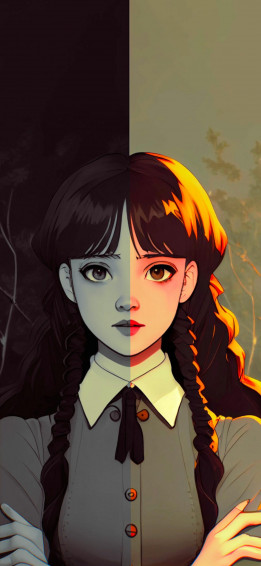 Cutie Wednesday Addams Wallpaper iPhone