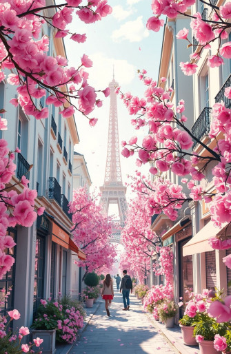 Pink Paris Wallpaper