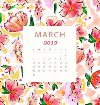 March HD Calendar Wallpaper Printable