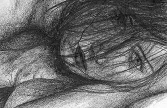 Fabulous Pencil Art Girl Sketches Mobile Wallpaper