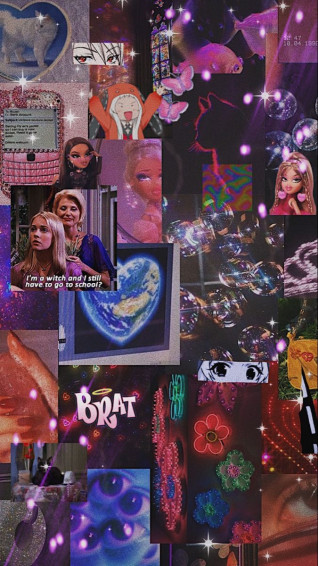 Sarah On Collage iPhone Wallpaper Emo Aesthetic