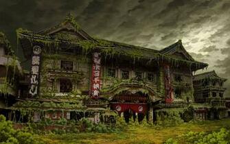 Abandoned Asian Building Wallpaper