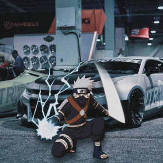 Kakashi Hatake X Widebody Chevrolet Camaro Cute Anime Wallpaper
