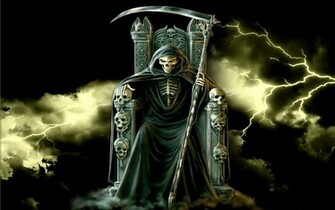 Windows Background 3d Grim Reaper Throne Wallpaper X