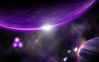 Purple Planets In Space X Close