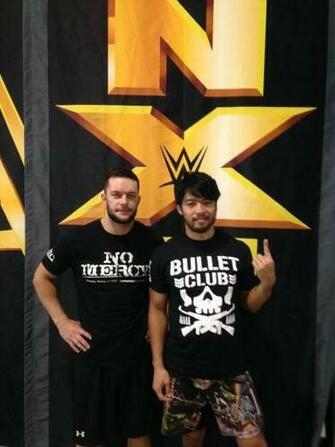 Finn B Lor Hideo Itami Wearing Each Other Shirts Sports