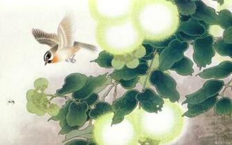 Art Wallpaper Flowers And Birds