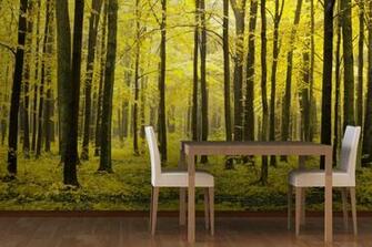 Wallpaper Dinding Gambar Pohon Untuk Ruang Makan Atau Dining Room