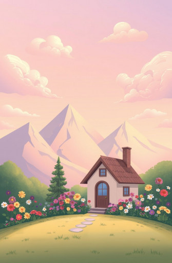 Aesthetic Cartoon Image Wallpaper
