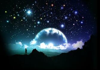 Clouds Landscape Moon Original Scenic Sky Stars Water Y K Wallpaper