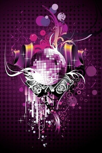 Pink Disco Ball iPhone HD Wallpaper