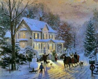 Christmas Pictures Thomas Kinkade Paintings
