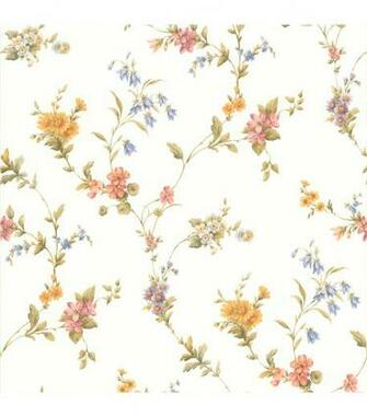 Heidi Peach Floral Trail Wallpaper Jo Ann