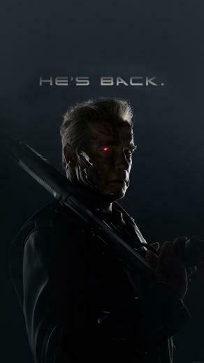 Terminator He Is Back Film Arnold Hero Android Wallpaper