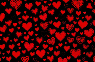 Red And Black Heart Wallpaper