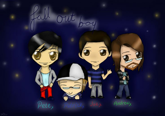 Fall Out Boy Chibis W Background By Daniiroo