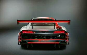Wallpaper Racing Car Audi R8 Rear Lms Image For