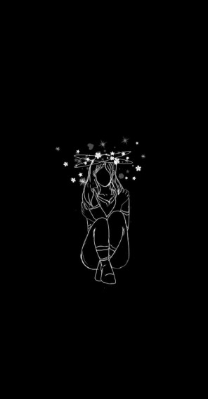 Minimalist Art Dark Black Wallpaper iPhone