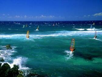 Windsurfers Maui Surfing Wallpaper