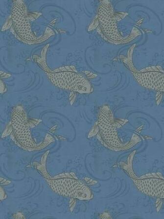 Derwent Wallpaper By Osborne And Little Large Koi Fish Swirl On The