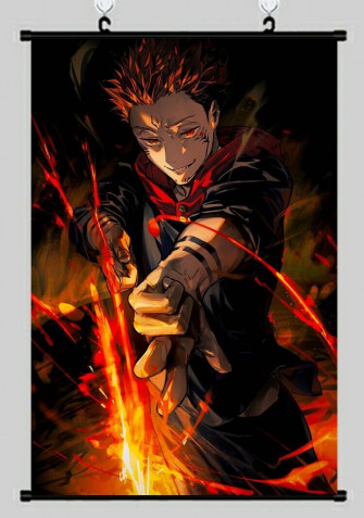 60x90cm Jujutsu Kaisen Ryomen Sukuna Anime Wall Scroll Poster Home