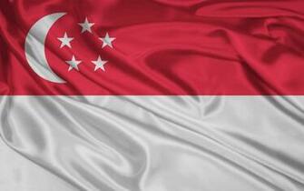 Singapore Flag Wallpaper Stock Photos