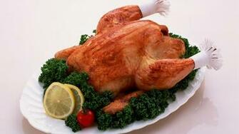 Fried Chicken Wallpaper Curly Parsley Beautifully Decorated Close