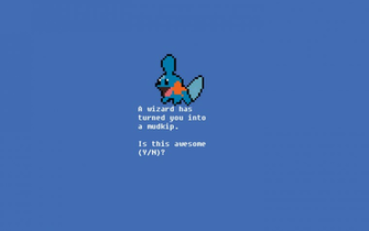 Mud Kip Pokemon Plain Blue Desktop Background