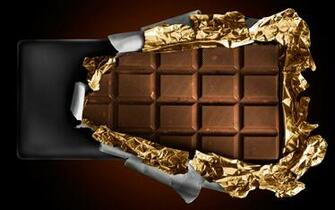 Unwrapping A Chocolate Bar Wallpaper Background