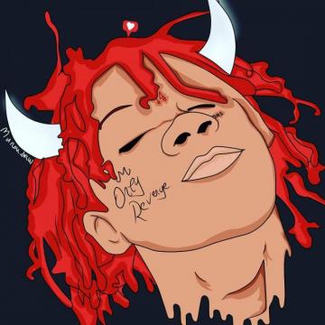 Trippie Redd Cartoon Art Path Decorations Pictures