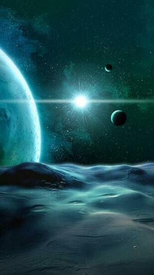 Fantasy Surface Planet Wavy HD Wallpaper