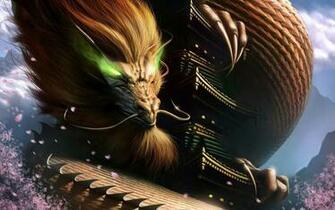 Ancient Chinese Dragon Widescreen Wallpaper