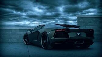 Cool Blue And Black Wallpaper Lamborghini