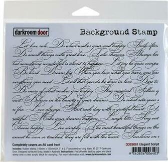 Amazon Darkroom Door Elegant Script Background Cling Stamp