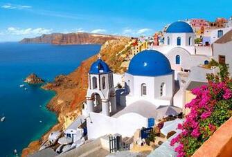 Santorini Greece HD Wallpaper Background