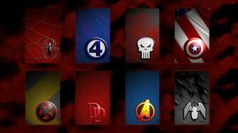 Daredevil The Punisher Marvel Avengers Symbols Superhero Wallpaper