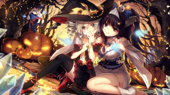 Anime Halloween Girls Pumpkin Honkai Impact 3rd Bronya Raiden 4k