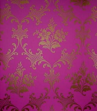 Pink Damask Wallpaper Ladies Slipper