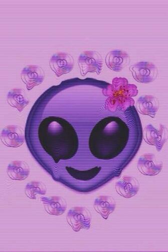 Alien Emoji Background Header Icon Background