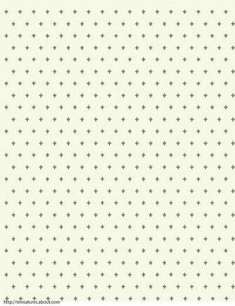 Printable Dolls House Wallpaper With Fleur De Lis On A Celadon