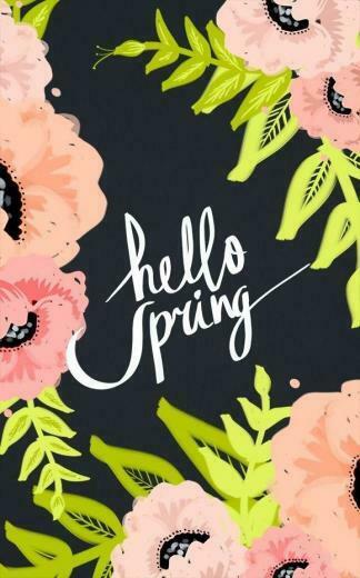 Hello Spring Phone Background